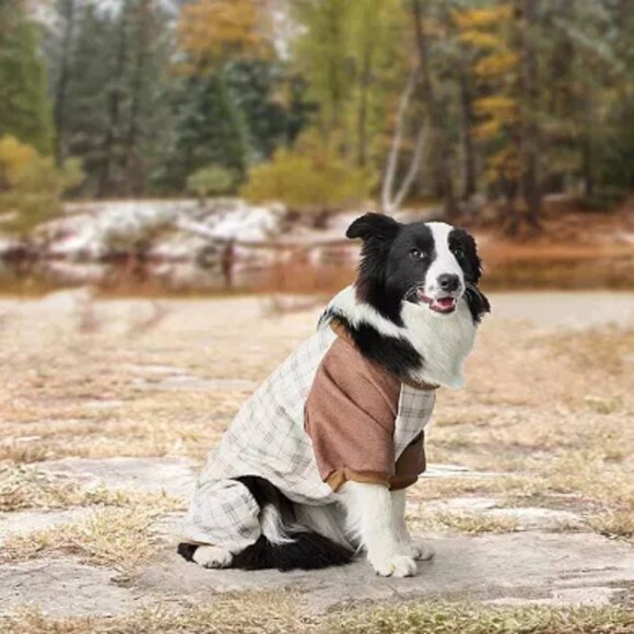 Koolaburra Ugg Pet Dog Xander Amphora Plaid Pajama Fun Outfit Costume Medium - Picture 3 of 4